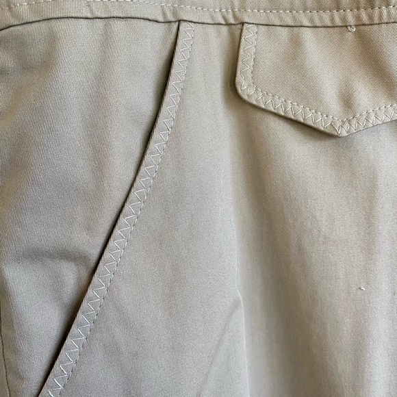 Emil Rutenberg Wide Leg Pants. Low Rise. Beige 10 - Picture 6 of 10
